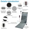 Full Body Electric Massage Mat with Heat Vibration Massage Pad Cushion Back Massage Mattress Chair Pad with Inflatable Head Pillow Lumbar Pillow with