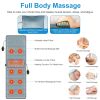 Full Body Electric Massage Mat with Heat Vibration Massage Pad Cushion Back Massage Mattress Chair Pad with Inflatable Head Pillow Lumbar Pillow with