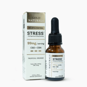 Stress Relief Tincture – Full-Spectrum Hemp Extract with CBD, CBN & CBG - Fast-Acting Natural Calm & Relaxation (Strength: Heavy, size: 15 ML)