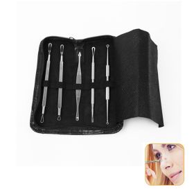 Blackhead Remover Facial Care Kit for Nose Face Skin (Color: BLACK, Type: Care Supplies)