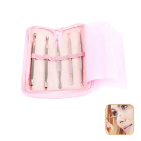 Blackhead Remover Facial Care Kit for Nose Face Skin (Color: PINK, Type: Care Supplies)