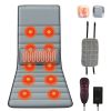 Full Body Electric Massage Mat with Heat Vibration Massage Pad Cushion Back Massage Mattress Chair Pad with Inflatable Head Pillow Lumbar Pillow with