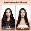 2 In 1 Ceramic Hair Straightener Flat Iron Cordless Hair Straightener Brush Hair Portable Styling Iron with Carry Bag Anti-scald Gloves 2 Hairpins