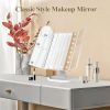 Makeup Mirror, Vanity Mirror with Lights, 2X/3X/10X Magnification, Touch Control, Trifold, Dual Power Supply, Gifts Mothers Day for Mom