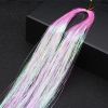 12 Colors Holographic Glitter Tinsel Hair Extensions, Sparkle Rainbow Hair Strands Hair Accessories