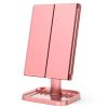 Makeup Mirror, Vanity Mirror with Lights, 2X/3X/10X Magnification, Touch Control, Trifold, Dual Power Supply, Gifts Mothers Day for Mom
