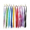 12 Colors Holographic Glitter Tinsel Hair Extensions, Sparkle Rainbow Hair Strands Hair Accessories