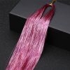 12 Colors Holographic Glitter Tinsel Hair Extensions, Sparkle Rainbow Hair Strands Hair Accessories