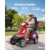 Heavy Duty 4-Wheel Mobility Scooters for Seniors & Adults, 500lbs Capacity, 21.5 Miles 3-Speed Long Range