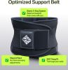 Back Support Brace - Ergonomic Back Support Belt for Women & Men, Plus Size Back Brace for Lower Back Pain, Advanced Ribbing, Dual-Tension Straps