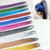12 Colors Holographic Glitter Tinsel Hair Extensions, Sparkle Rainbow Hair Strands Hair Accessories