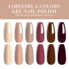 LIMEGIRL Gel Nail Polish Set 6 Color Set with UV Nail Light and Nail Tools, Soaking Nail Set, for Beginners DIY Nail Set