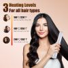 2 In 1 Ceramic Hair Straightener Flat Iron Cordless Hair Straightener Brush Hair Portable Styling Iron with Carry Bag Anti-scald Gloves 2 Hairpins