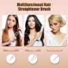2 In 1 Ceramic Hair Straightener Flat Iron Cordless Hair Straightener Brush Hair Portable Styling Iron with Carry Bag Anti-scald Gloves 2 Hairpins