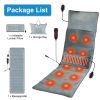 Full Body Electric Massage Mat with Heat Vibration Massage Pad Cushion Back Massage Mattress Chair Pad with Inflatable Head Pillow Lumbar Pillow with